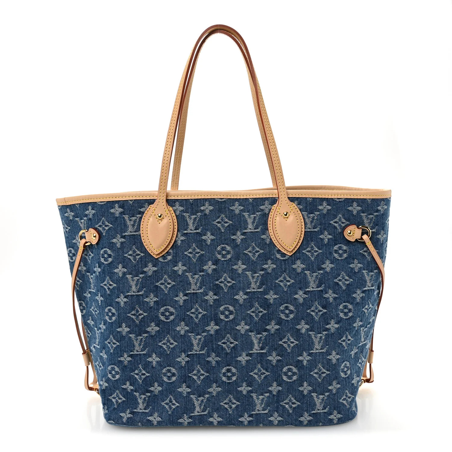 Monogram Denim Neo Neverfull MM Blue | FASHIONPHILE (US)