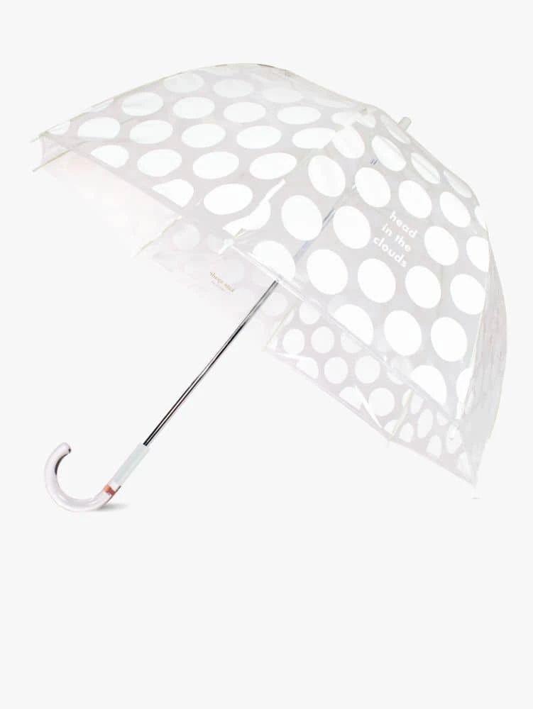 head in the clouds jumbo dot clear umbrella | Kate Spade (US)