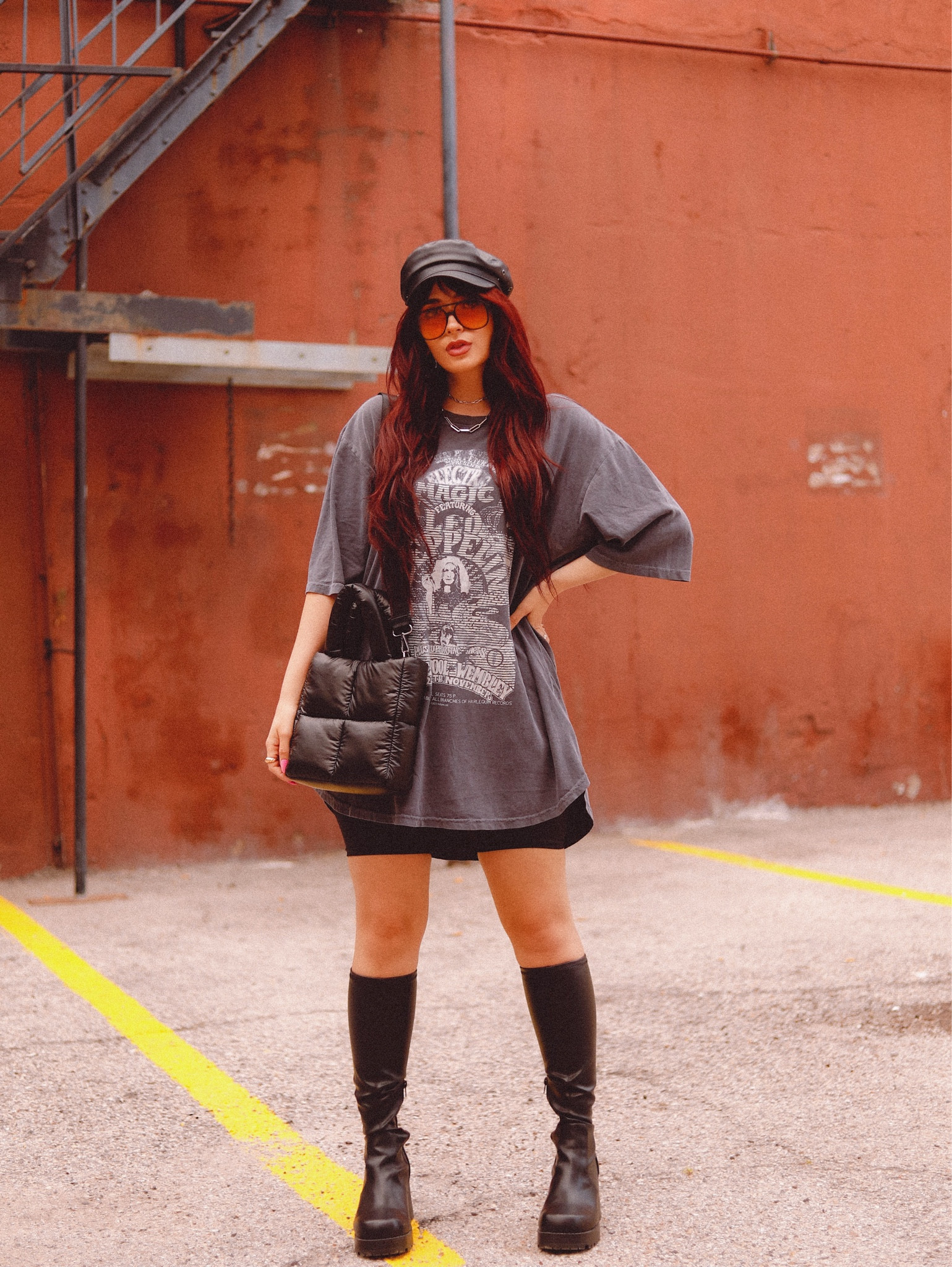 Band tee for the win🖤 original from people of leisure but giving more ideas for you! 

#LTKmidsize #LTKfindsunder100 #LTKSeasonal