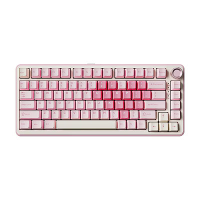 MaseiKar B75 PRO Wireless Mechanical Keyboard,75%Layout with Knob,Hot Swap Gasket Custom Structure,RGB Backlit,Bluetooth/Type-C/2.4G(Milk Switch,Pink) | Target