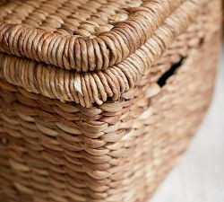 Beachcomber Handwoven Lidded Baskets | Pottery Barn (US)