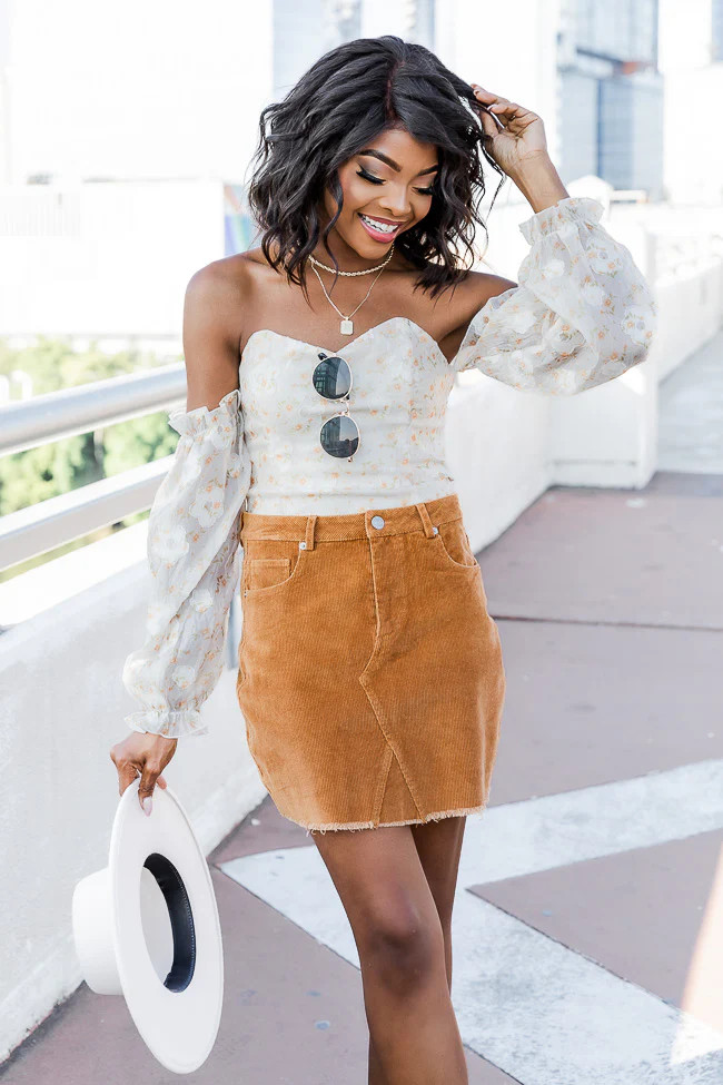 Wild One Cream Corset Bodysuit | Pink Lily