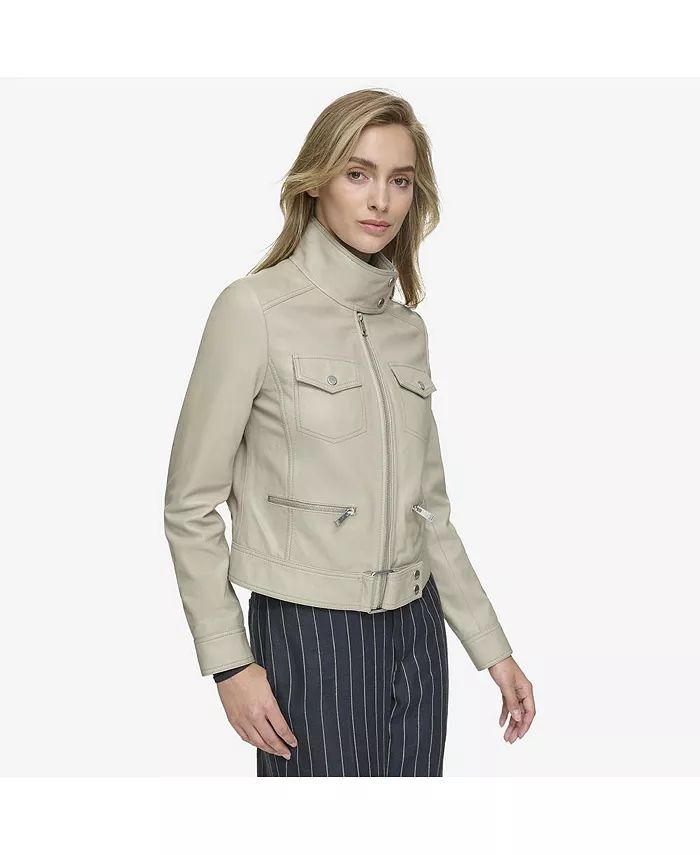 Vicki light smooth Women's lamb leather  jacket | Macy's
