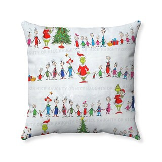 Whimsical Grinch Christmas Pillow Cover Cotton Pillow Cover Hidden Zipper Closure Many Sizes Xmas Pillow Cover | Michaels Stores