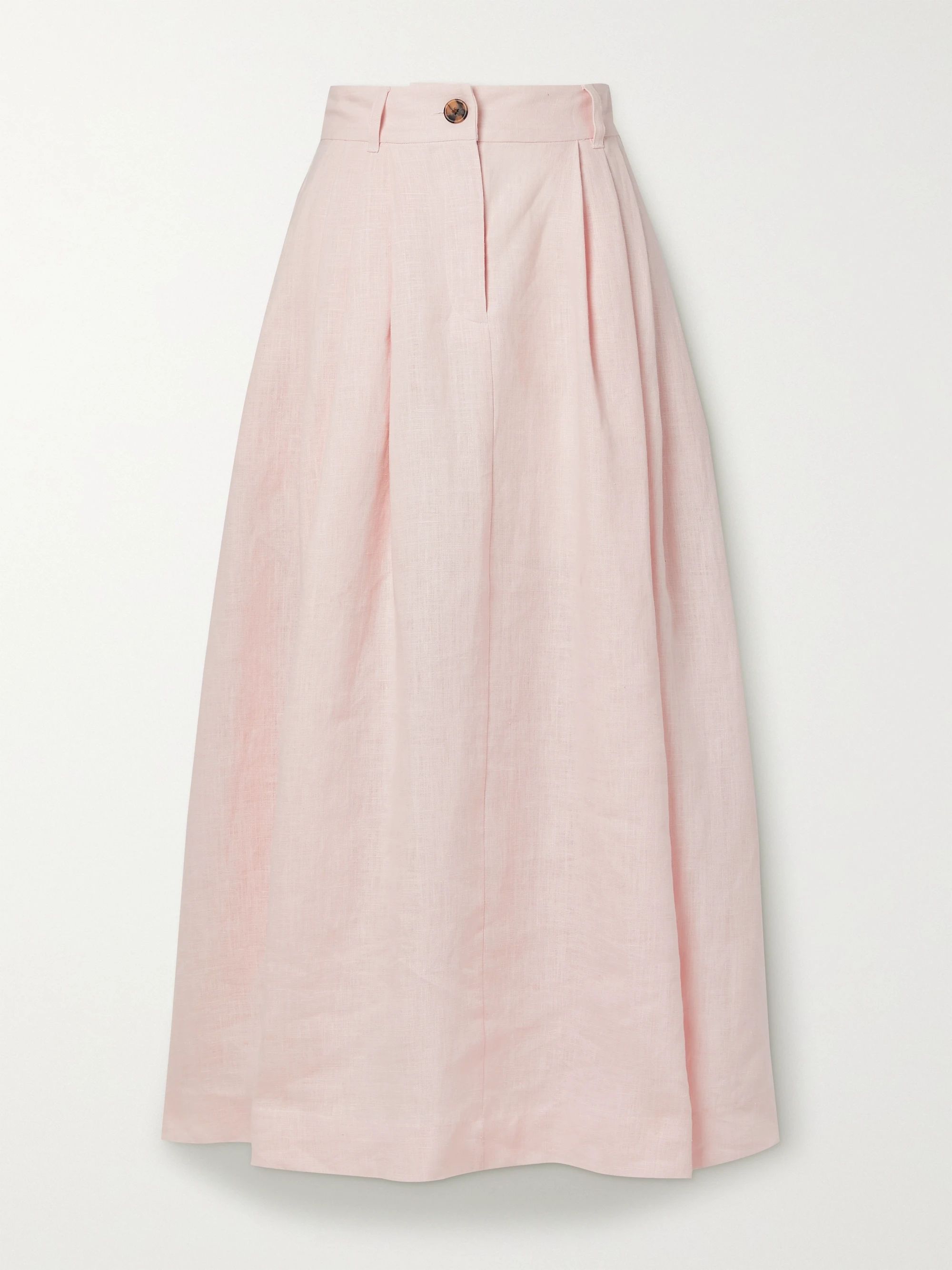 Blush + NET SUSTAIN Tulay pleated hemp skirt | Mara Hoffman | NET-A-PORTER | NET-A-PORTER (UK & EU)