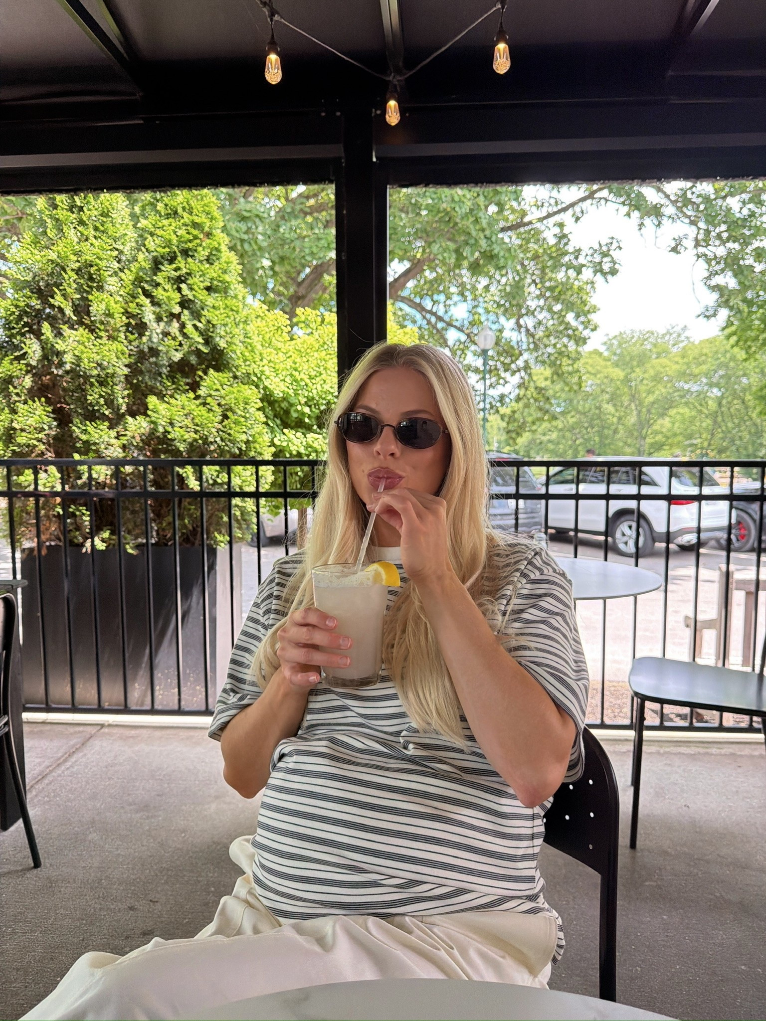 SIZE: medium in top & pants (sized up in both for pregnancy), true size in shoes,
glasses are vehla (linked similar). #kathleenpost

Spring transition outfit, spring outfit 2026, summer chic, comfy chic look, bump friendly, maternity look

#LTKootd #LTKBump