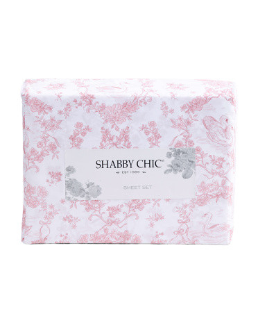 Swan Toile Sheet Set, Polyester | TJ Maxx