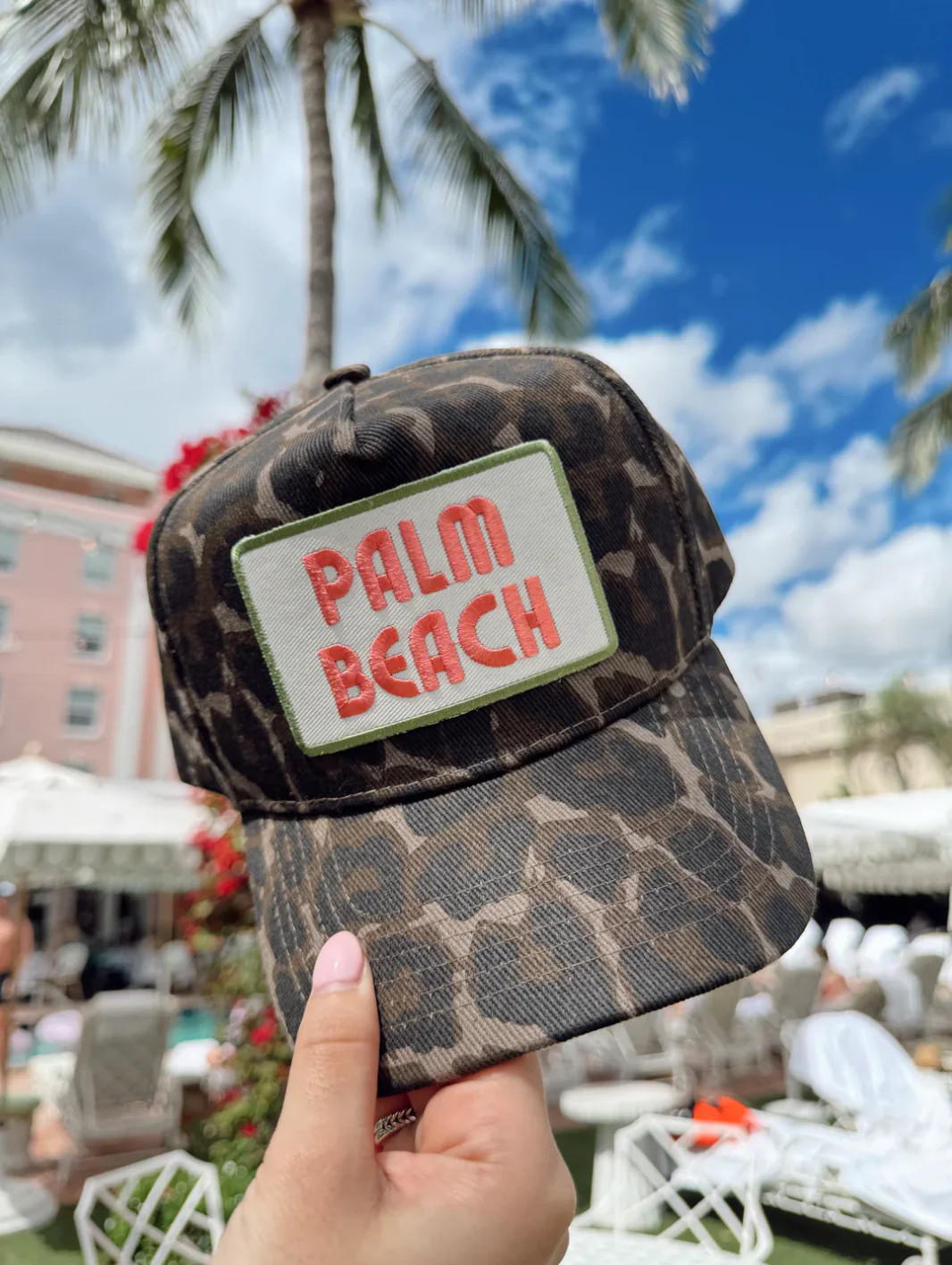 FINAL SALE!! Palm Beach Trucker Hat in Leopard | Glitzy Bella