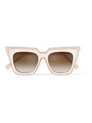 + Le Specs Luxe Sonnenbrille mit Cat-Eye-Rahmen aus mattem Azetat | NET-A-PORTER (UK & EU)