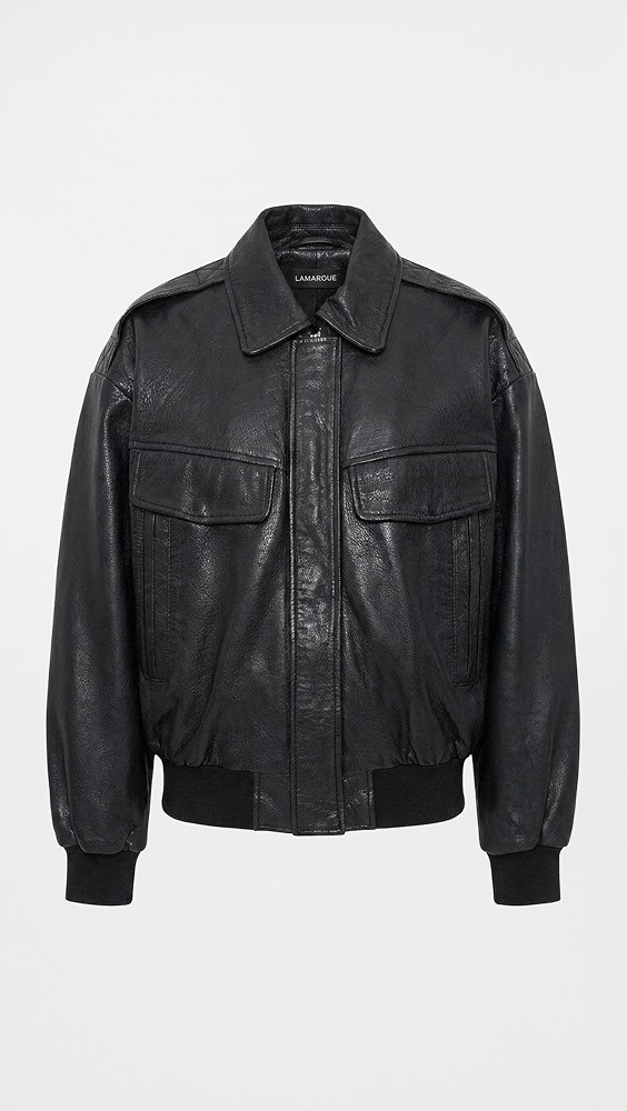LAMARQUE Trevanna Leather Bomber Jacket | Shopbop | Shopbop