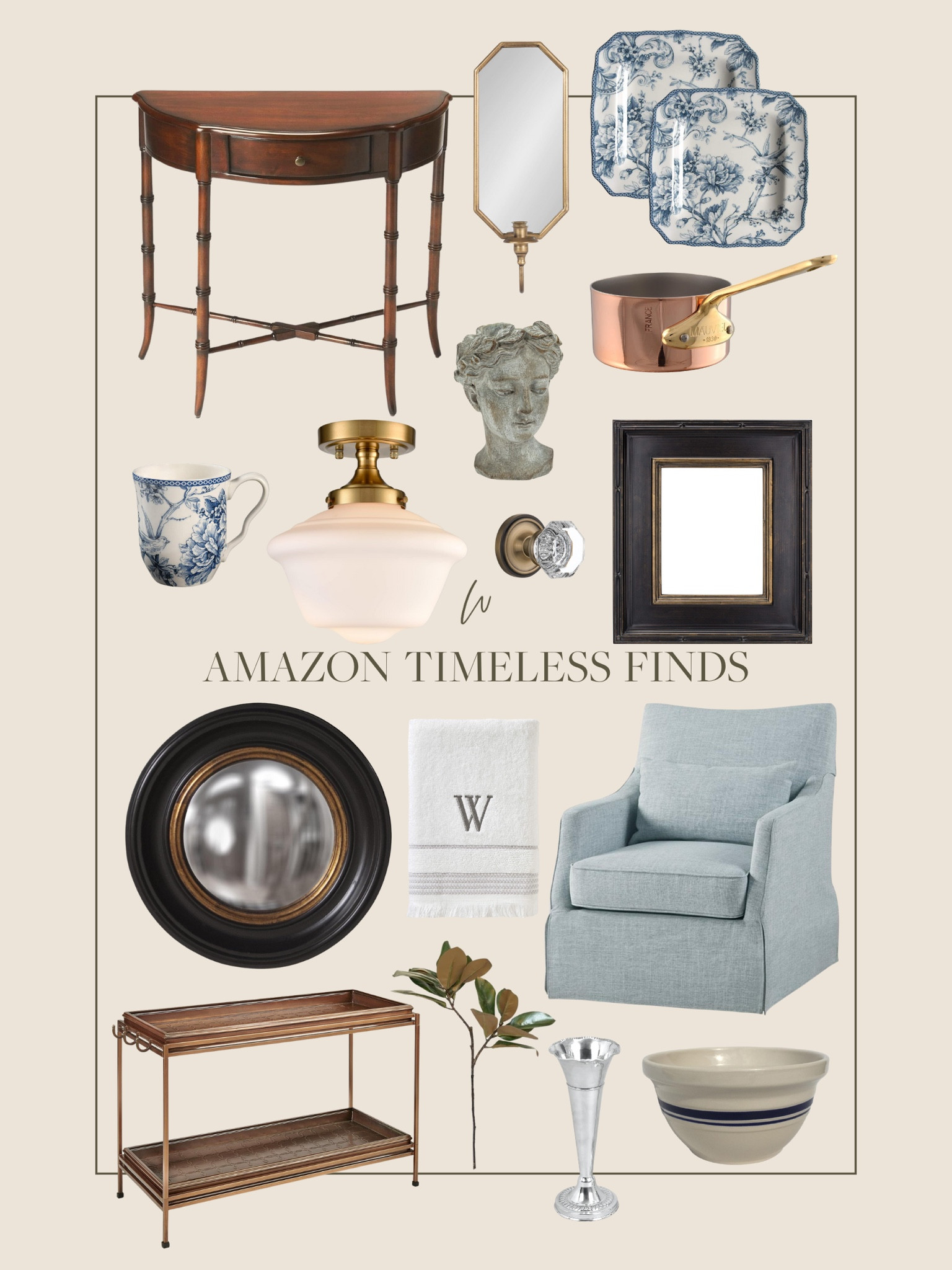 Oftentimes it's misconstrued that timeless finds have to be vintage or antiques, and that they can't be new. Amazon has always been one of my favorites for scoring English inspired finds that are beautiful, classic, and timeless! So many stunning finds this week!

#LTKStyleTip #LTKHome