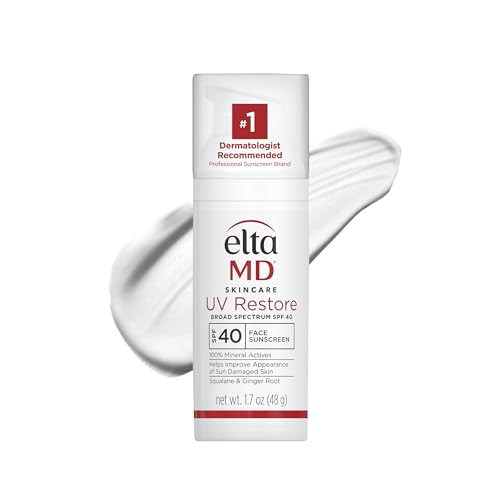 EltaMD UV Restore Face Sunscreen, SPF 40, Mineral Sunscreen for Sun Damaged Skin Repair, Anti-Aging Zinc Oxide Moisturizer Formula for Face, 1.7 oz | Amazon (US)