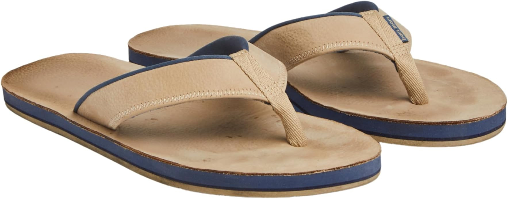 Hari Mari- Pier- Men's Classic Pebbled Nubuck Leather Flip Flop with a Zigzag Deco Strap- No Brea... | Amazon (US)