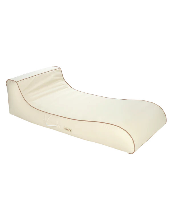 Cream Fabric Sunbed Lounger | FUNBOY
