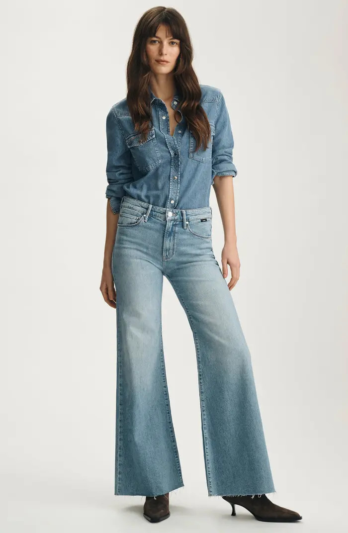 Mavi Jeans Angela Denim Western Shirt | Nordstrom | Nordstrom