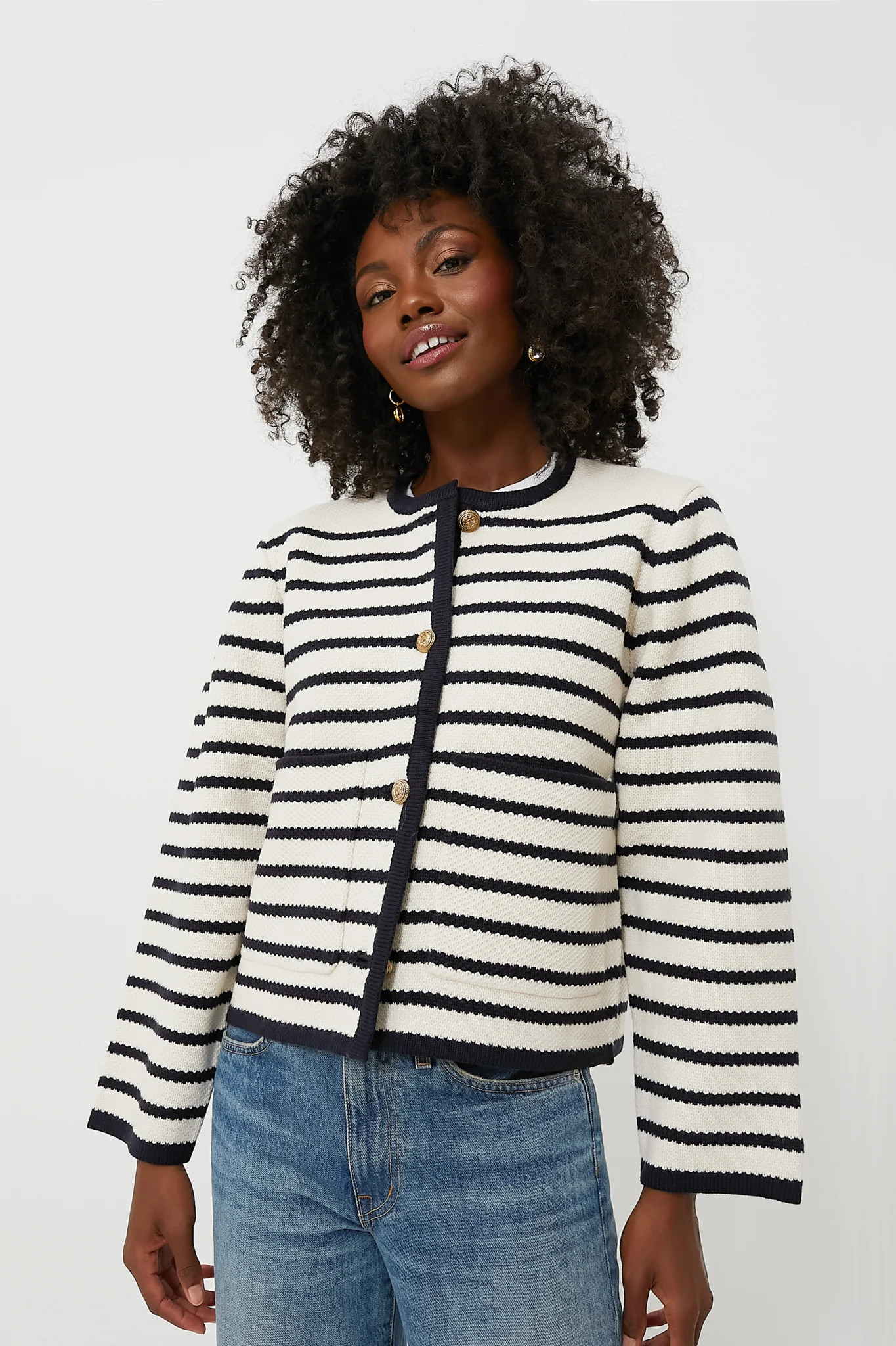 Navy Striped Cardigan | Tuckernuck (US)