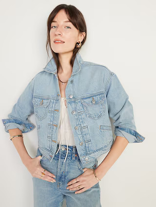 Cropped Jean Jacket for Women | Old Navy (US)