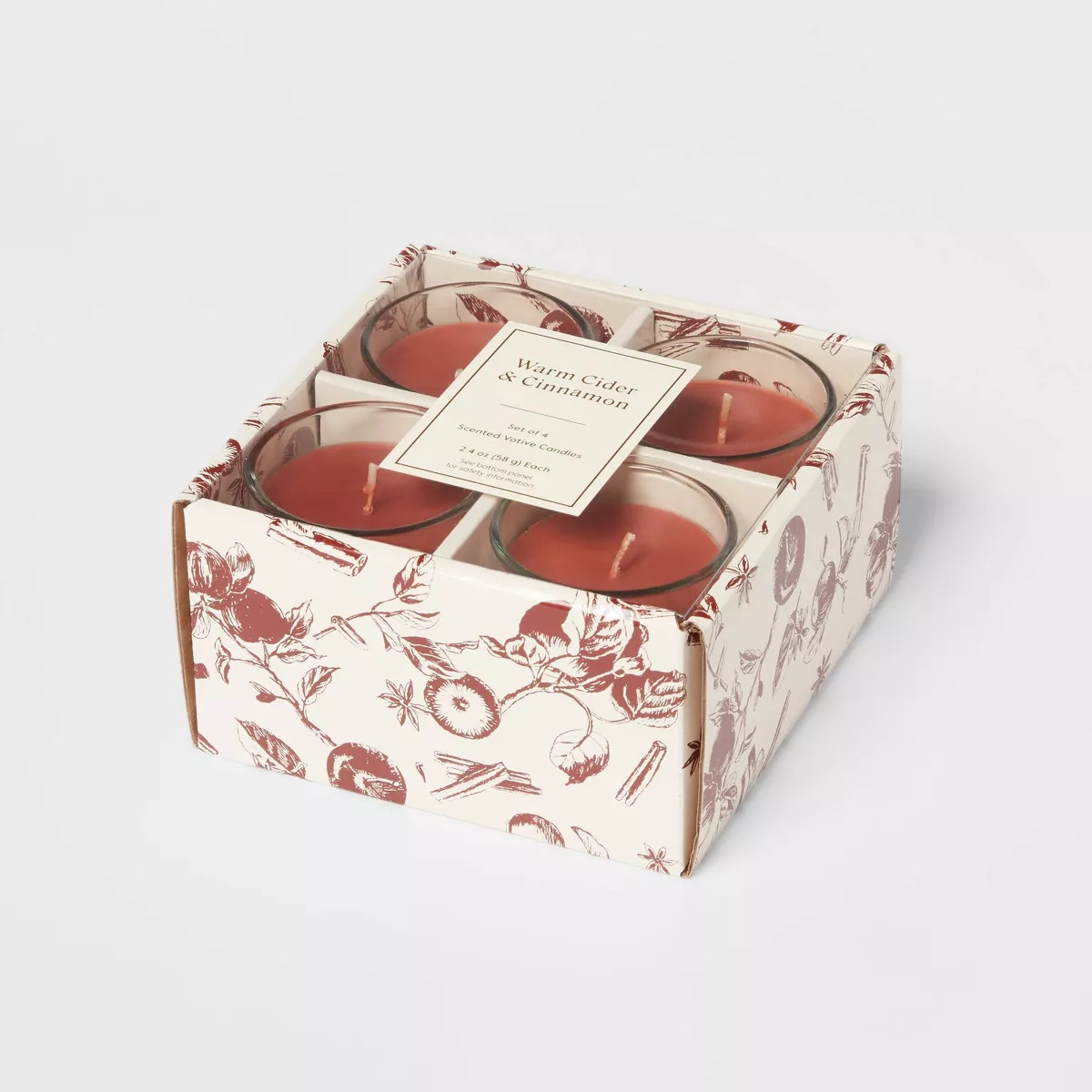 4pk Glass Votive Set Warm Cider & Cinnamon - Threshold™ | Target