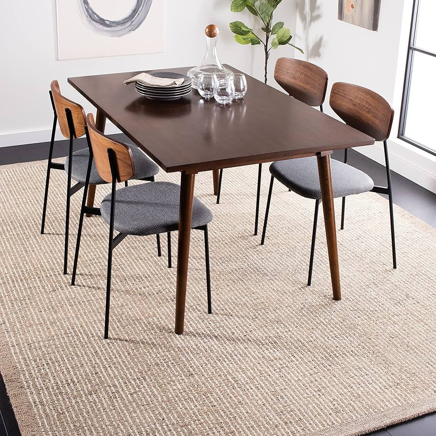 Safavieh Metro Collection 6' Square IvoryLight Brown MET151T Handmade Premium Wool Living Room Di... | Amazon (US)