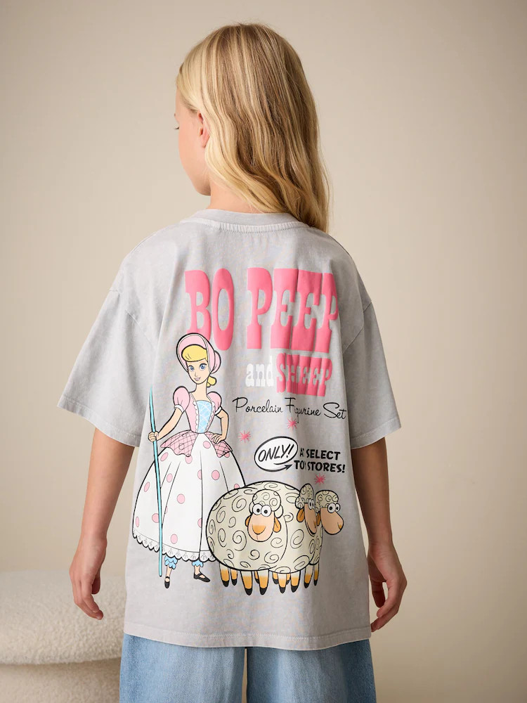 Grey Bo Peep Oversized Toy Story Graphic Print T-Shirt (3-16yrs) | Next US