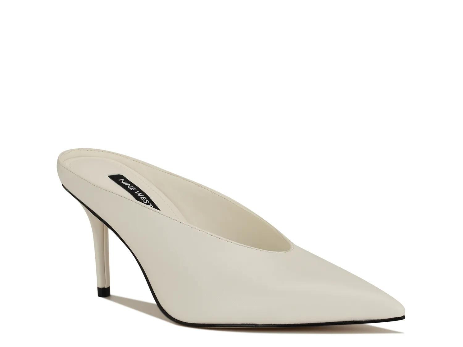 Nine West Verra Mule Pump | Women's | White | Size 8.5 | Pumps | Stiletto | DSW