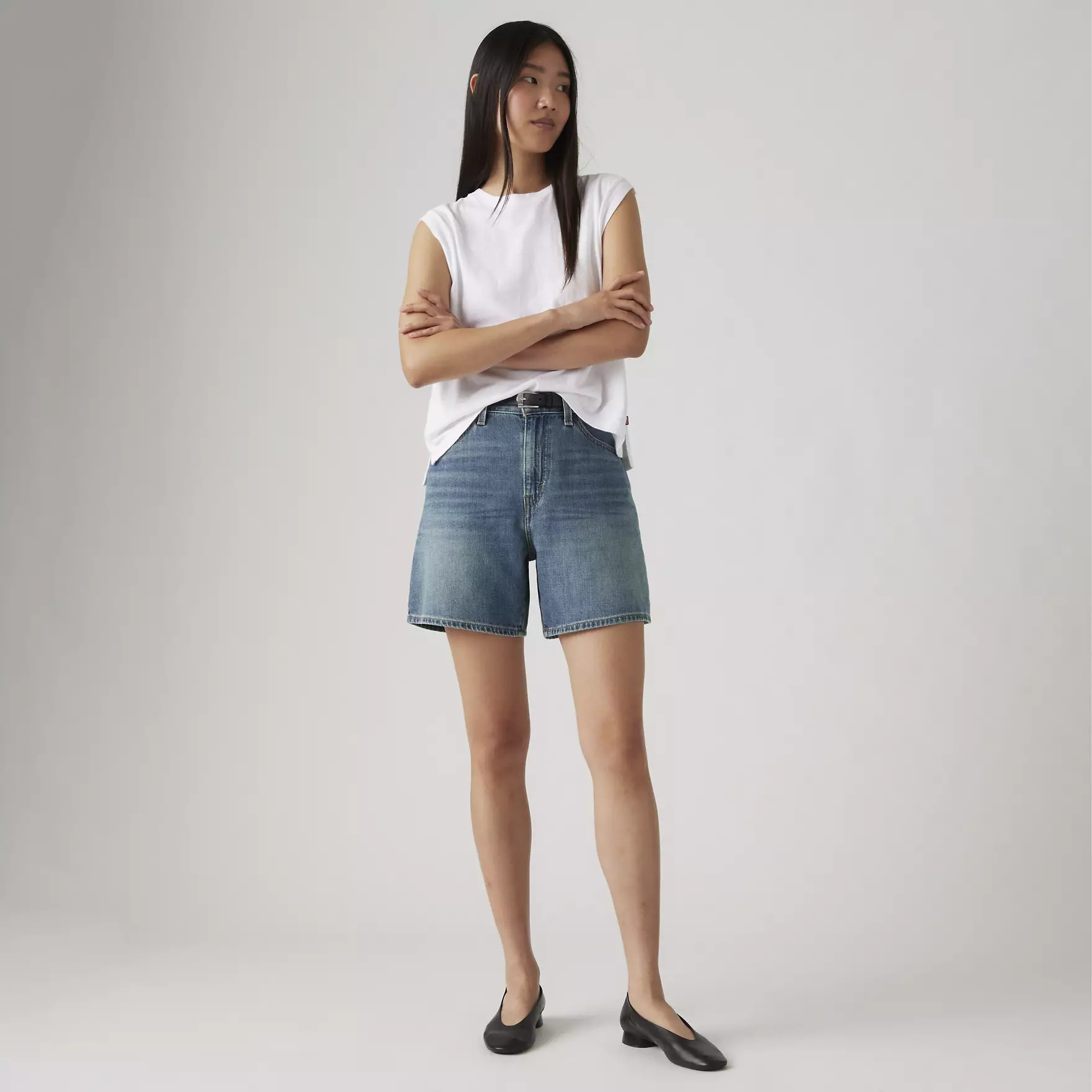 High Rise Baggy Linen+ Denim Lightweight Women's Shorts | Levi's US