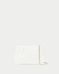 Brit White Lace Flat Clutch | Loeffler Randall