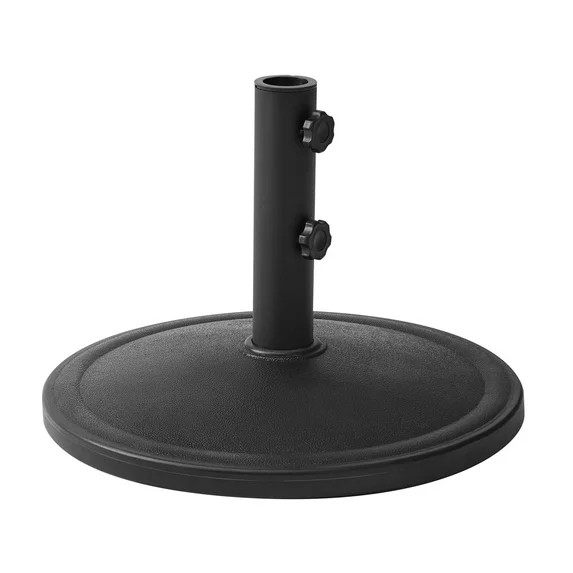 Mainstays Outdoor 26lb Steel Round Umbrella Base, Black Finish | Walmart (US)