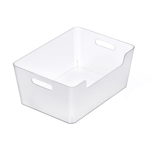 Simply Tidy Large Clear Open Storage Bin - Plastic Organizer with Built-In Handles for Craft Supplies, Office, & Home Storage, 1 Pack | Amazon (US)