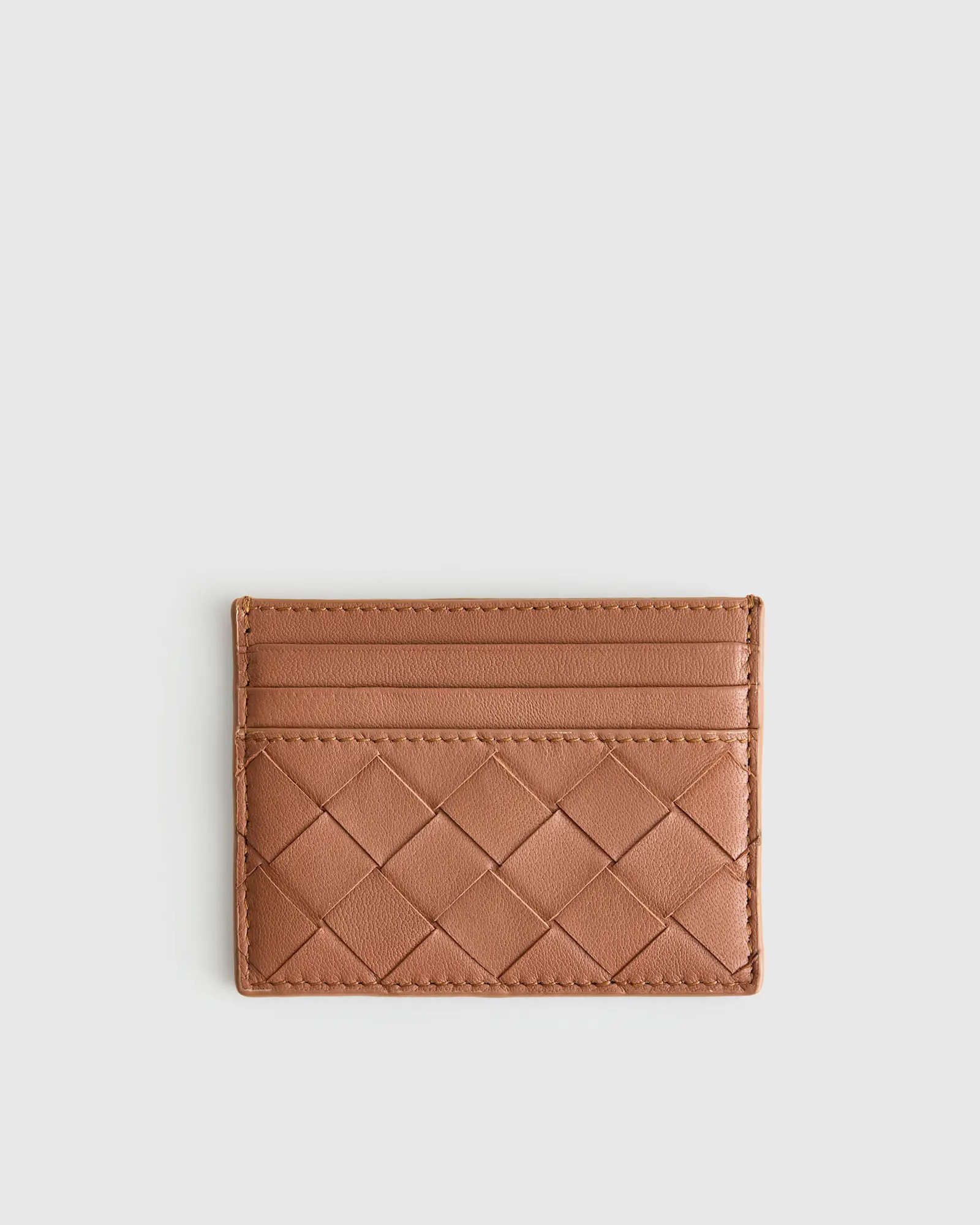 Italian Handwoven Leather Small Card Case | Quince
