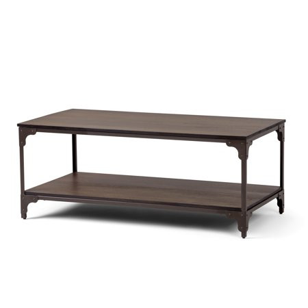 Brooklyn + Max Westwood Solid Mango Wood and Metal 44 inch Wide Rectangle Modern Industrial Coffee T | Walmart (US)