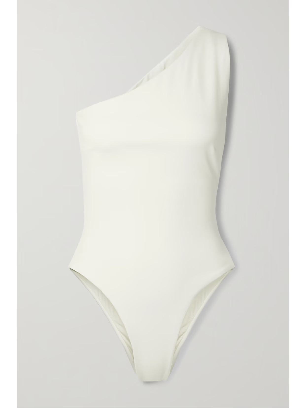 Haight - Luisa Asymmetric Stretch-crepe Swimsuit - Off-white | NET-A-PORTER (US)