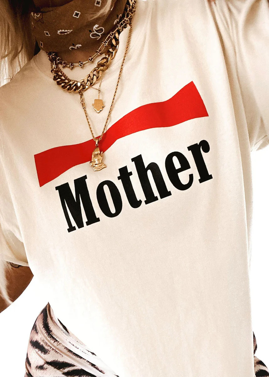 VINTAGE MOTHER SIDE SLIT TEE | Pebby Forevee