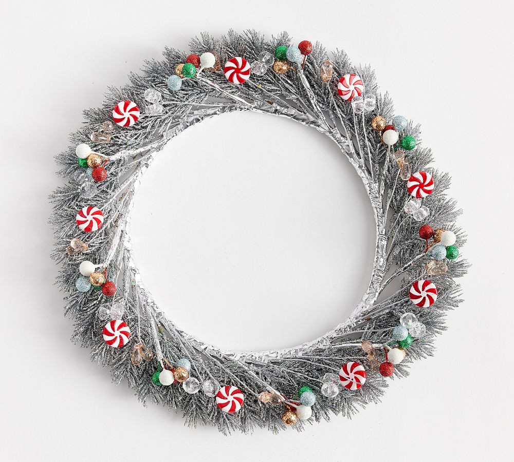 Peppermint Twist Bauble Charger Plates | Pottery Barn (US)