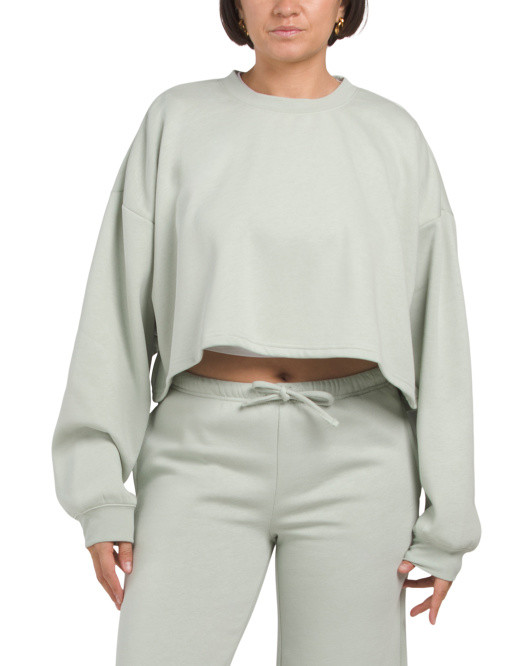 Cropped Crewneck Sweatshirt | TJ Maxx
