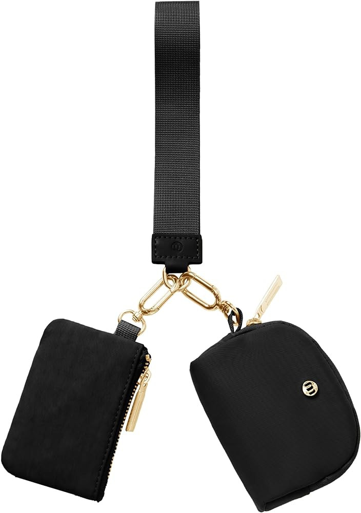 MAMONA Keychain Wallet - Mini Zip Around Wristlet Wallets with Detachable Dual Pouch - Ideal Port... | Amazon (US)