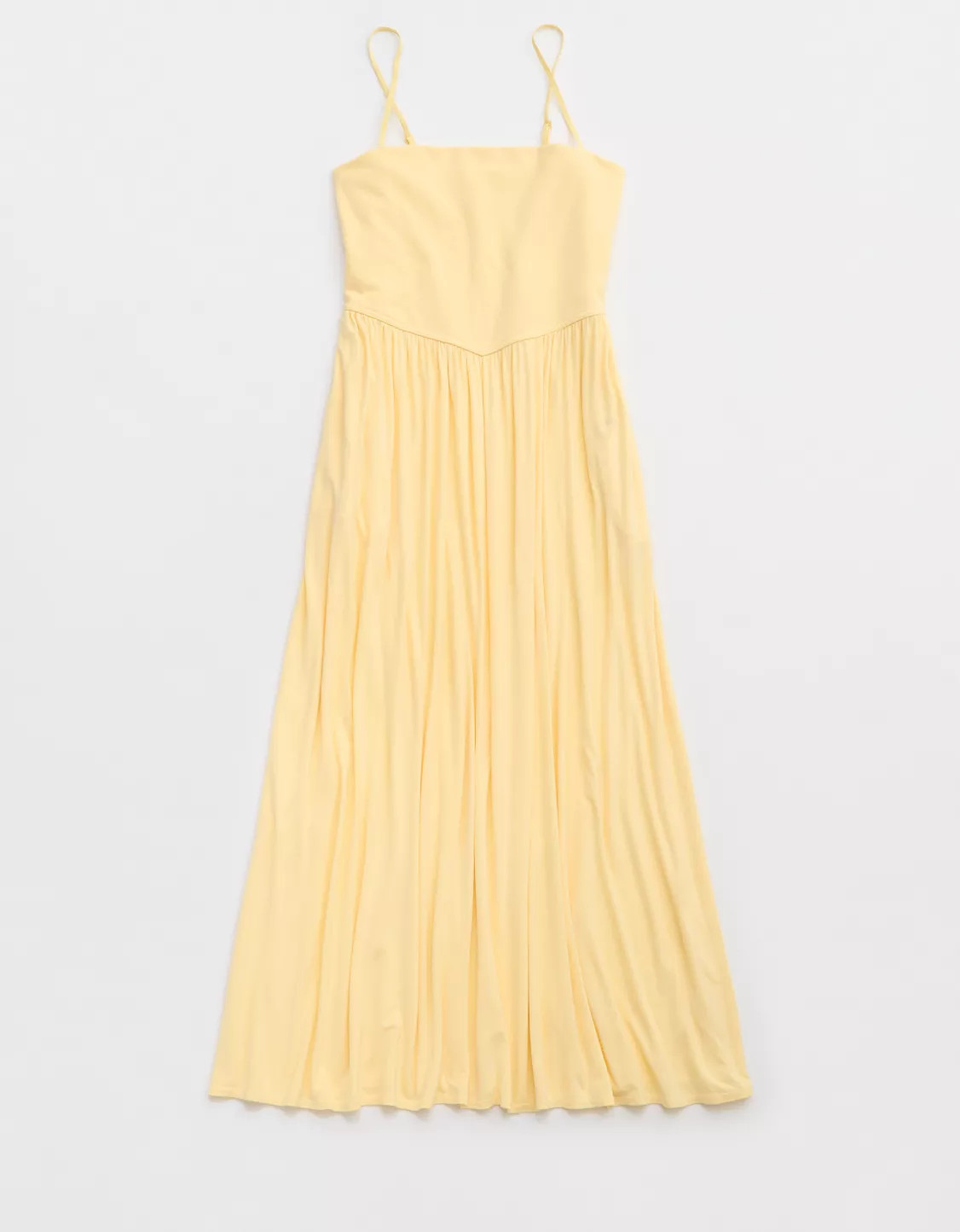 Aerie At The Barre Square Neck Midi Dress | Aerie