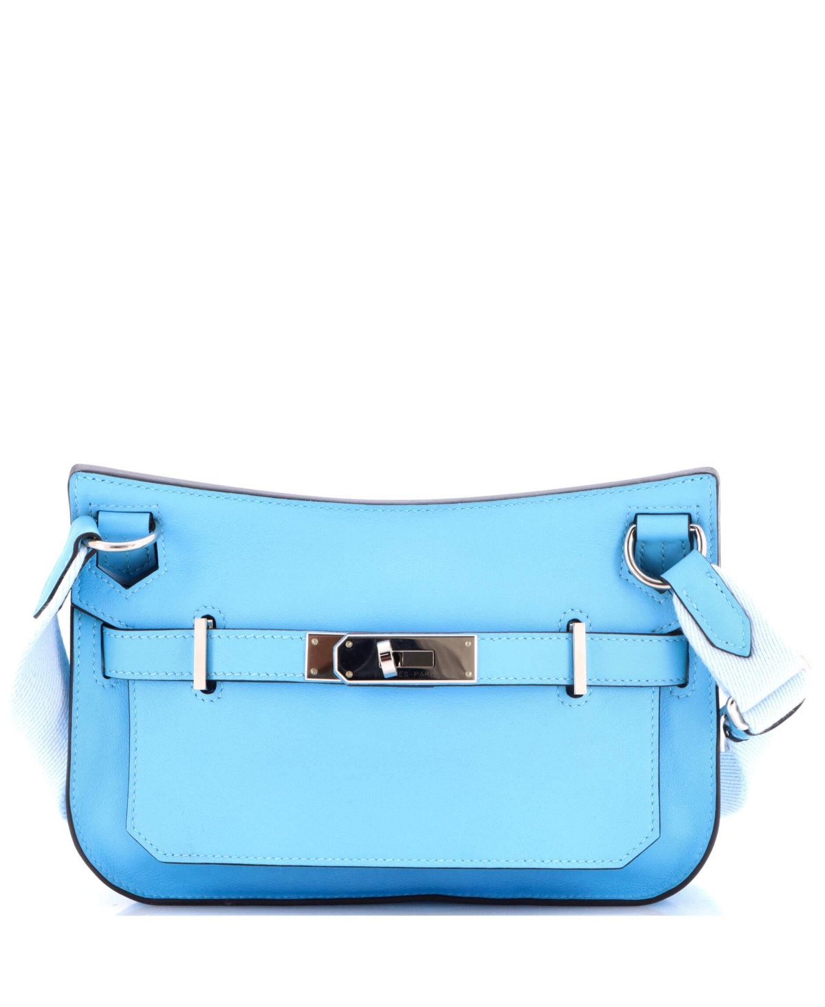 Pre-Owned HERMES Mini Verso Jypsiere Bag Swift - Blue | Macy's