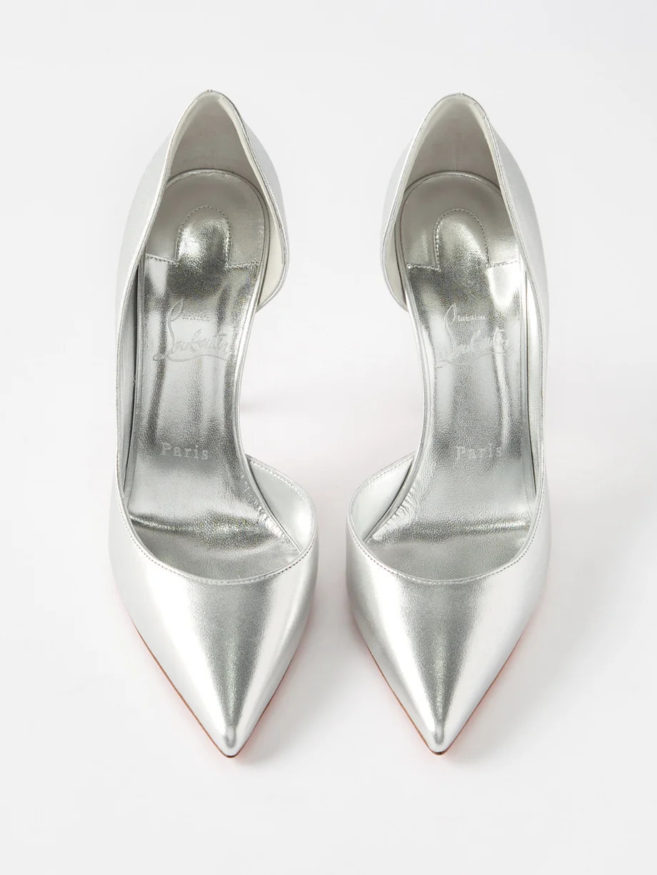 Iriza 100 metallic-leather D'Orsay pumps | Christian Louboutin | Matches (US)