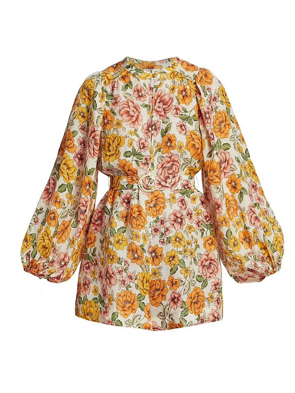 Calypso Sophia Belted Floral Playsuit | Saks Fifth Avenue