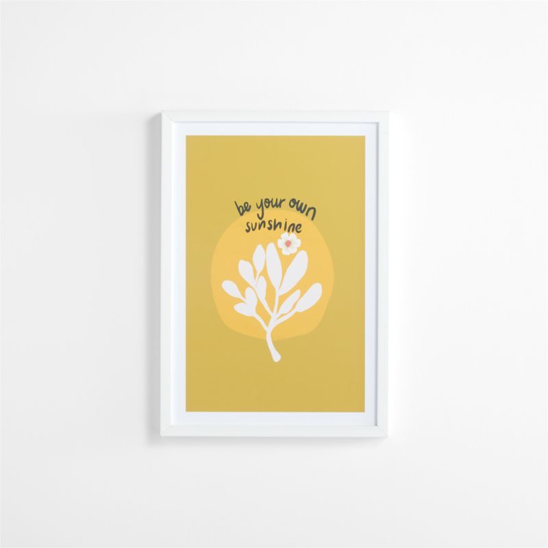 Be Your Own Sunshine Framed Wall Art Print + Reviews | Crate & Kids | Crate & Barrel