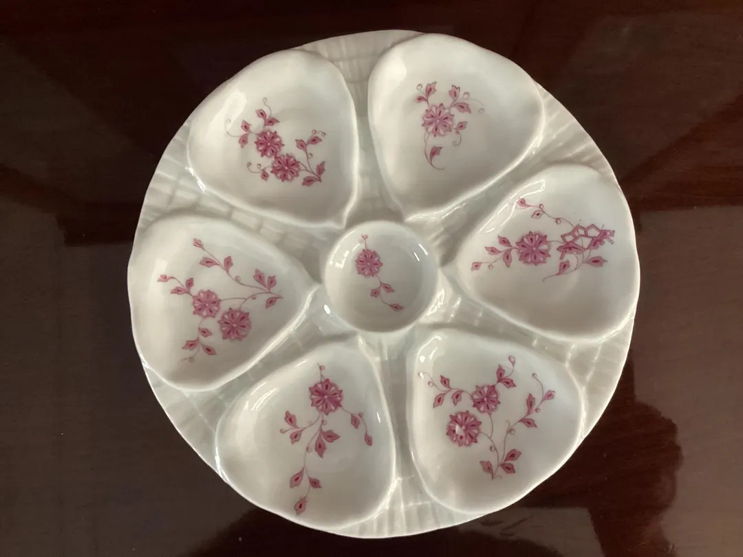 Vintage Oyster Plate Marked Leonard Vienna With Floral Design - Etsy | Etsy (US)