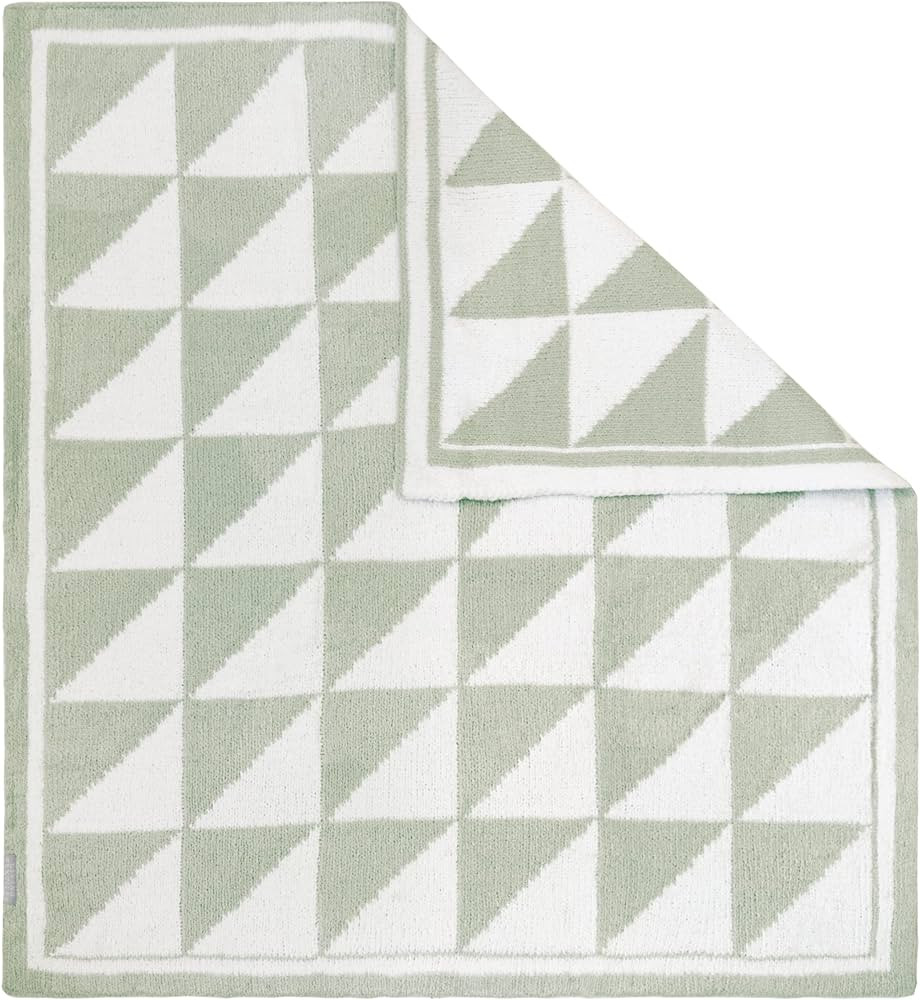 Living Textiles Chenille Baby Blanket - Sage Triangle Ultra Soft, Thick, and Versatile | Warm Bla... | Amazon (US)