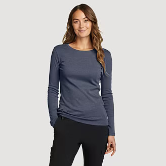 Women's Favorite Long-Sleeve Crewneck T-Shirt | Eddie Bauer - US