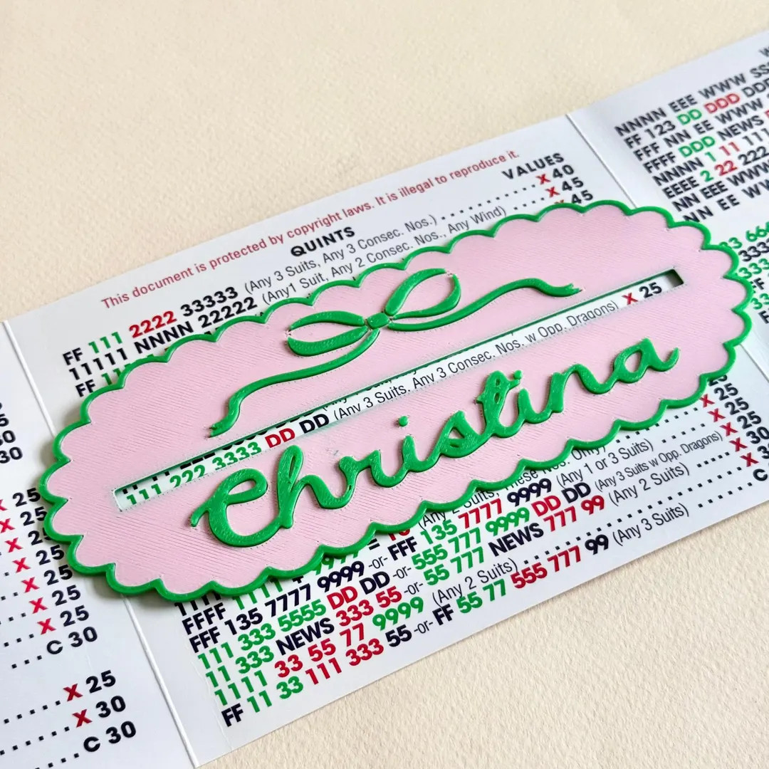 Mahjong Line Finder Coquette Personalized Mahjong Accessory Mahjong Gift Custom Line Reader Mahjo... | Etsy (US)