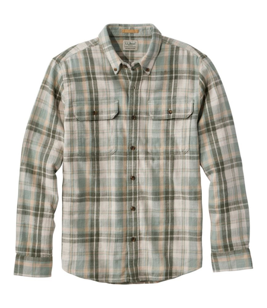 Men's 1912 Field Flannel Shirt, Slightly Fitted Untucked Fit, Plaid Faded Sage XXXL, Cotton L.L.Bean | L.L. Bean
