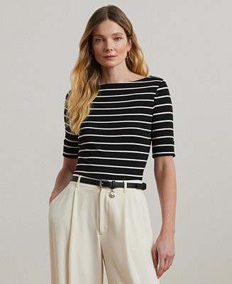 Striped Boatneck Top | Macy's