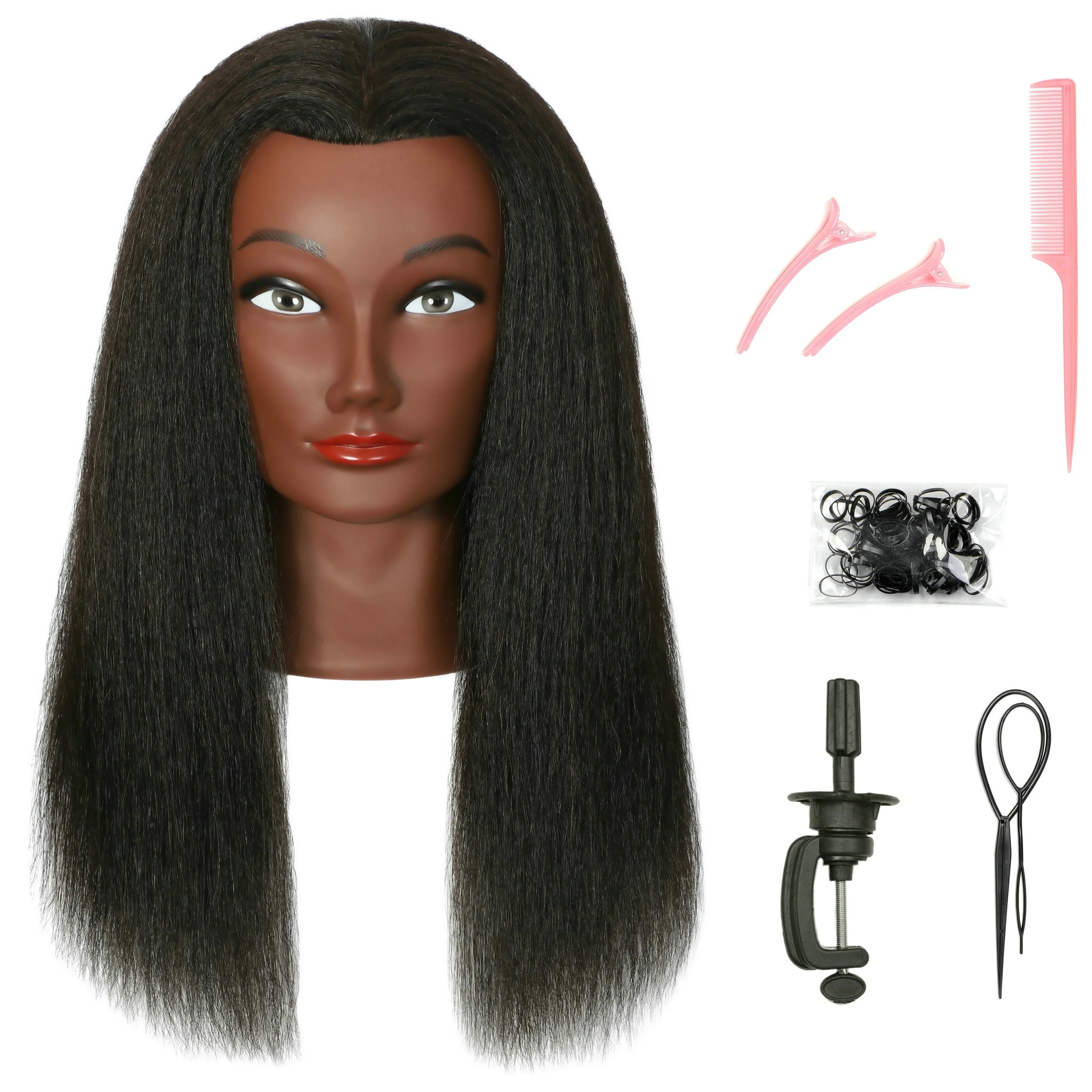 RYHAIR African American Mannequin Head 100% Human Hair for Practice Braiding Styling Cosmetology ... | Walmart (US)