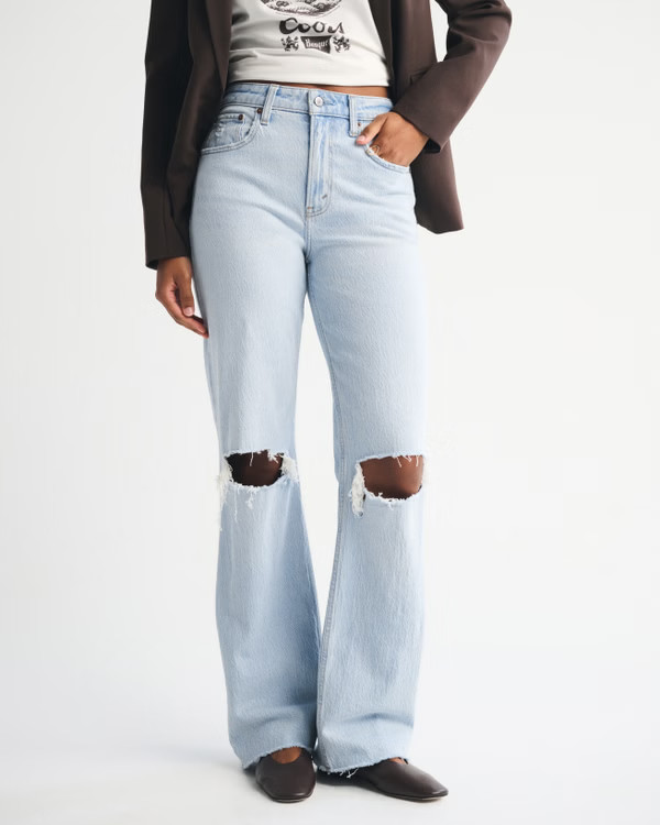 Women's Curve Love High Rise 90s Relaxed Jean | Women's Bottoms | Abercrombie.com | Abercrombie & Fitch (US)