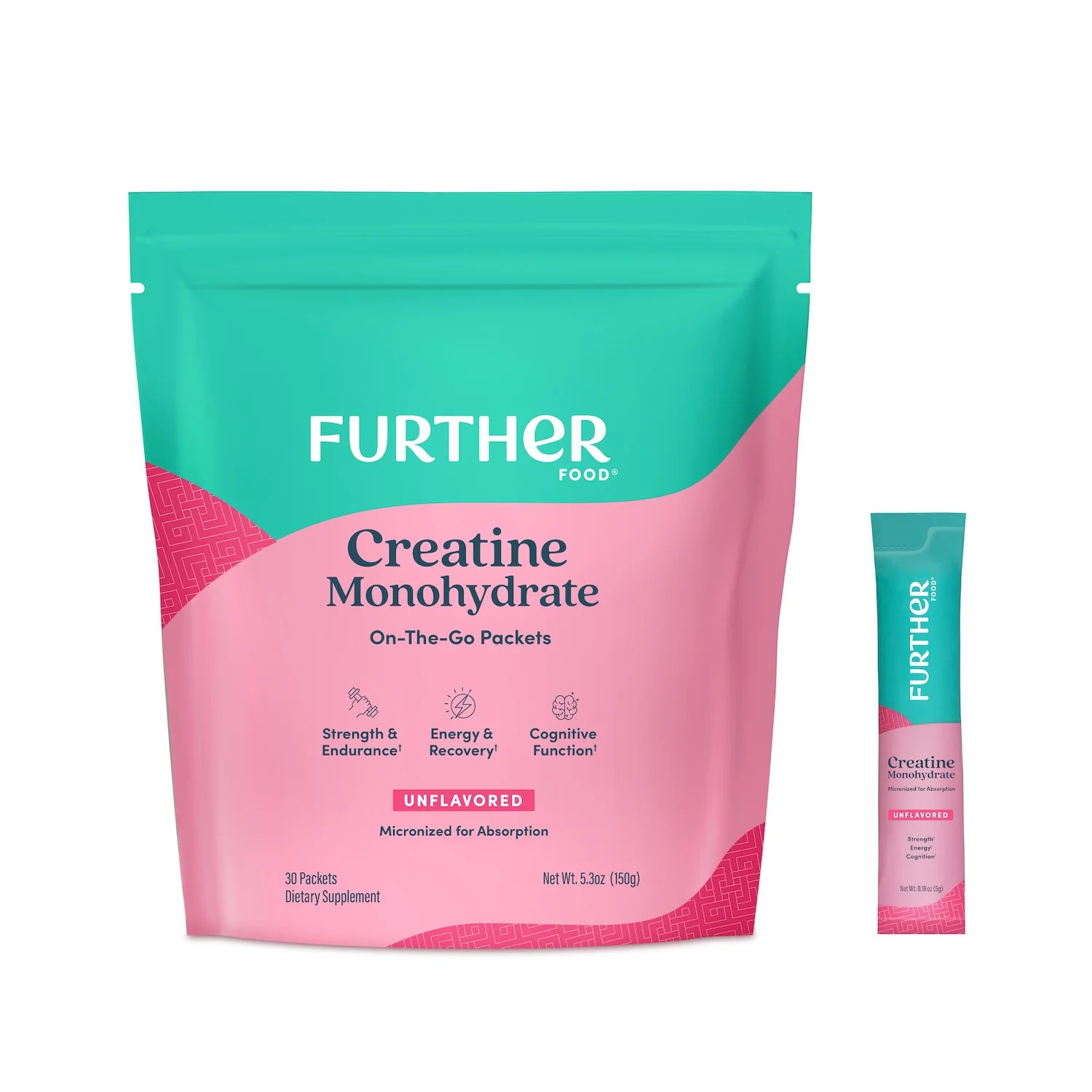 Creatine Monohydrate Stick Packs (30 CT.) | Further Food